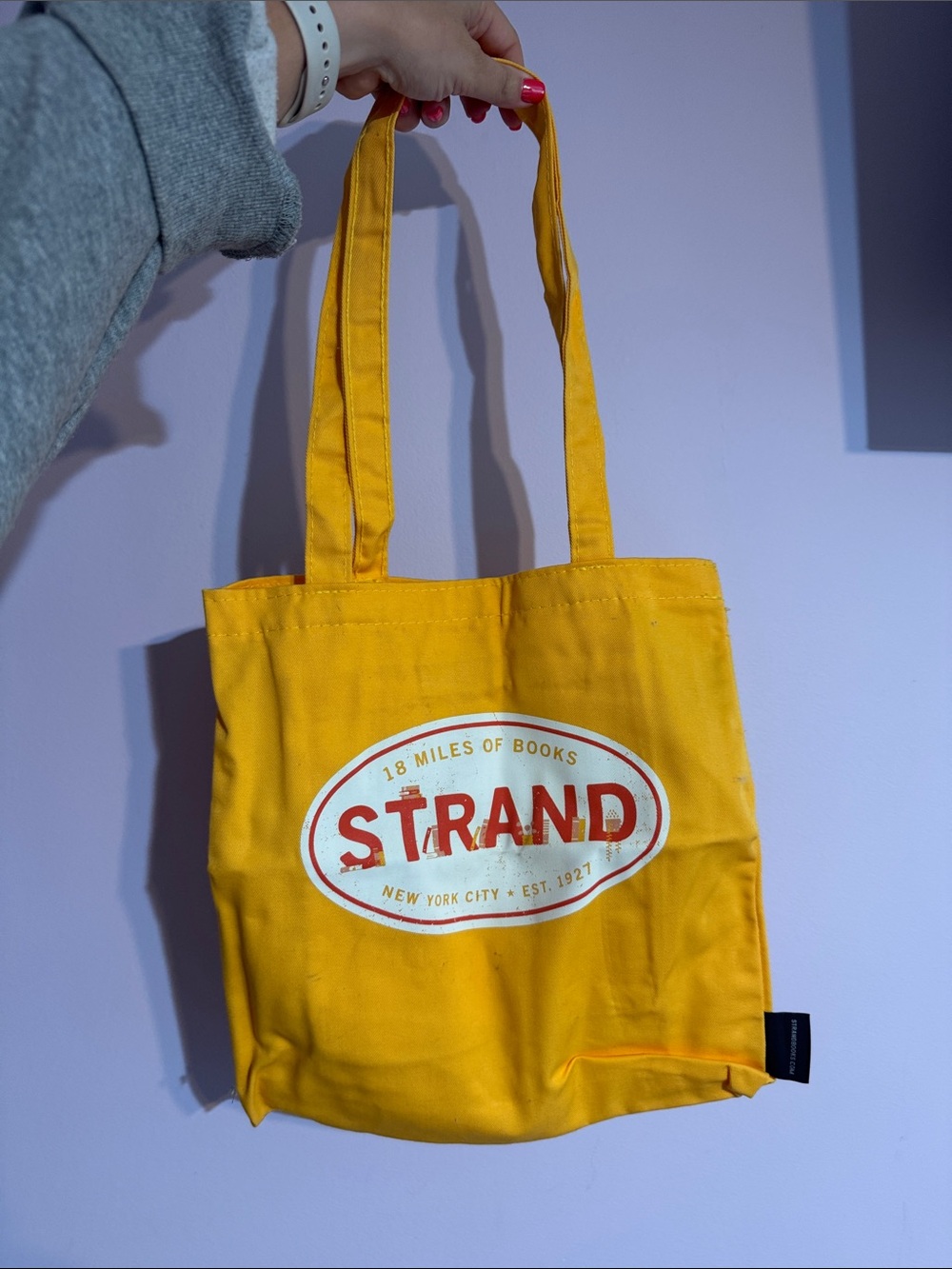 Strand Bookstore Yellow Logo Tote Bag